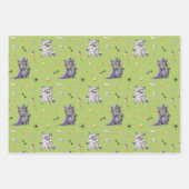Feuille De Papier Cadeau Halloween drôle de chat (Devant 3)