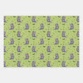 Feuille De Papier Cadeau Halloween drôle de chat (Devant 2)