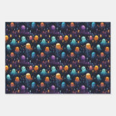 Feuille De Papier Cadeau Halloween Éffrayant Fantôme sans couture Motif (Devant 2)