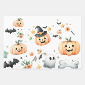 Feuille De Papier Cadeau Halloween Éffrayant premier (Devant 2)