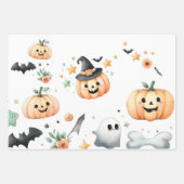 Feuille De Papier Cadeau Halloween Éffrayant premier (Devant)