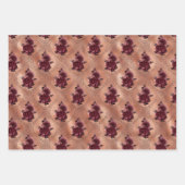 Feuille De Papier Cadeau Halloween gothique rose (Devant 2)