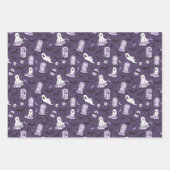 Feuille De Papier Cadeau Halloween gothique violet merveilleux (Devant)