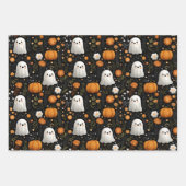 Feuille De Papier Cadeau Halloween lunettes et design Citrouille (Devant 3)