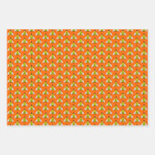 Feuille De Papier Cadeau Halloween Magic Bee Witch Orange et Black Stripes (Devant 2)