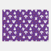 Feuille De Papier Cadeau Halloween Motif fantôme Citrouilles Spider Web (Devant 3)