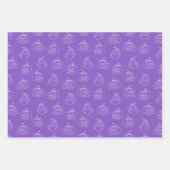 Feuille De Papier Cadeau Halloween Motif fantôme Citrouilles Spiderweb (Devant)