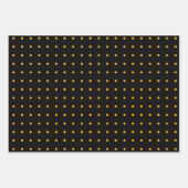 Feuille De Papier Cadeau Halloween Motif Polka orange noir (Devant 3)
