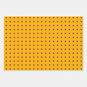 Feuille De Papier Cadeau Halloween Motif Polka orange noir (Devant 2)