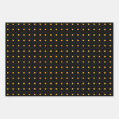 Feuille De Papier Cadeau Halloween Motif Polka orange noir (Devant)