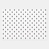 Feuille De Papier Cadeau Halloween noir et blanc classique (Devant 2)