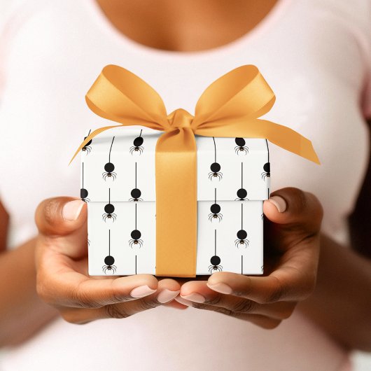 Feuille De Papier Cadeau Halloween noir et blanc classique