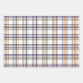 Feuille De Papier Cadeau Halloween noir violet orange rayé (Devant)