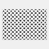 Feuille De Papier Cadeau Halloween Orange Et Fantôme Noir (Devant 3)