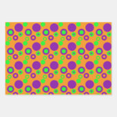 Feuille De Papier Cadeau Halloween Orange Ghost mignonettes Points Enfants (Devant 3)