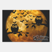 Feuille De Papier Cadeau Halloween Pleine lune Witch Maison Éffrayante (Devant 2)