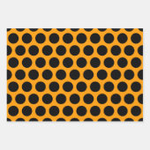 Feuille De Papier Cadeau Halloween Polka Dot Broux Orange (Devant 2)
