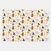 Feuille De Papier Cadeau Halloween Raven et Orange Citrouille (Devant)