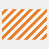 Feuille De Papier Cadeau Halloween rayures orange noir blanc (Devant 2)