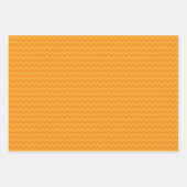 Feuille De Papier Cadeau Halloween Retro Bright Orange Chevron (Devant 3)