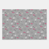 Feuille De Papier Cadeau Halloween rose pour les enfants Boo Kitty Love Kit (Devant 3)