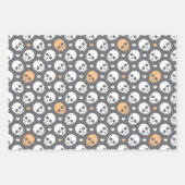Feuille De Papier Cadeau Halloween Skulls & Sweet Hearts Wrapping Paper (Devant)