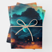 Feuille De Papier Cadeau Halloween Sky (En situation)