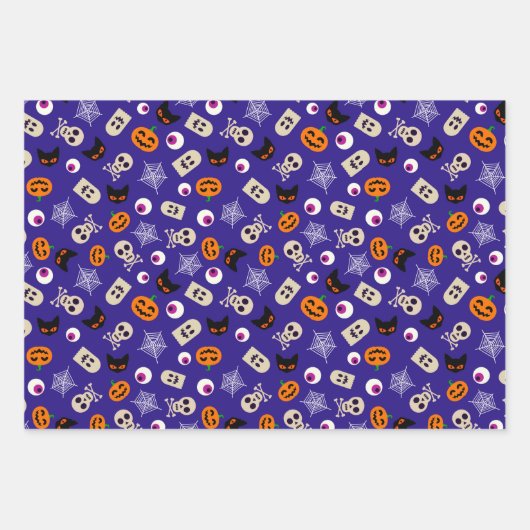 FEUILLE DE PAPIER CADEAU HALLOWEEN WHIMSICAL (Devant 3)