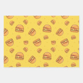 Feuille De Papier Cadeau Hamburger Lover Cheeseburger Cute Motif Carrelé (Devant 2)