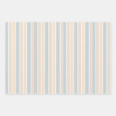 Feuille De Papier Cadeau Hamptons Duck Egg Blue & Sage Stripes (Devant)