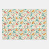 Feuille De Papier Cadeau Hand Drawn Floral Capybara Wrapping Paper Sheets (Devant 3)
