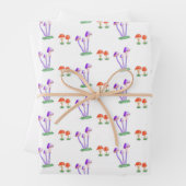 Feuille De Papier Cadeau Hand-Drawn Mushroom Wrapping Paper (En situation)