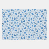Feuille De Papier Cadeau Hand Drawn Winter Pattern Mix Wrapping Paper Set3 (Devant 3)