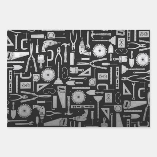 Feuille De Papier Cadeau Handyman Tools, collection (Devant)