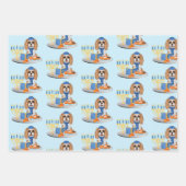 Feuille De Papier Cadeau Hanoukka Blenheim Cavalier King Charles Spaniel (Devant 2)