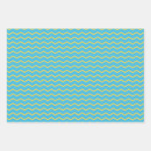 Feuille De Papier Cadeau Hanoukka Blue Star de David Menorah Dove Chevron (Devant 3)