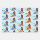 Feuille De Papier Cadeau Hanoukka Ruby Cavalier King Charles Spaniel (Devant 3)