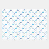 Feuille De Papier Cadeau Hanoukka Star of David Set (Devant)
