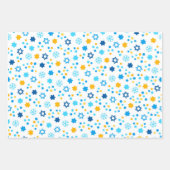 Feuille De Papier Cadeau Hanukkah Coloré Moderne (Devant)