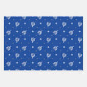 Feuille De Papier Cadeau Hanukkah Menorah (Devant)