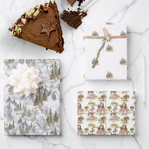 Feuille De Papier Cadeau Happy Camper   Camping fête d'anniversaire