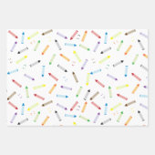 Feuille De Papier Cadeau Happy Crayons (Devant 2)
