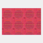 Feuille De Papier Cadeau Happy Days Wrap : rouge, jaune, bleu (Devant)