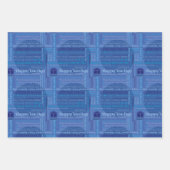 Feuille De Papier Cadeau Happy Days Wrap : rouge, jaune, bleu (Devant 3)