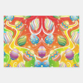 Feuille De Papier Cadeau Happy Easter Eggs Festive Pattern (Devant 3)