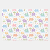 Feuille De Papier Cadeau Happy Elephants Medley Mix et Match (Devant 3)