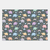 Feuille De Papier Cadeau Happy Elephants Medley Mix et Match (Devant)