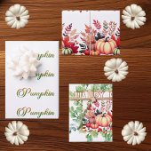Feuille De Papier Cadeau Happy Fall Little Pumpkin Greenery Wreath Party