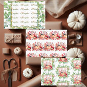 Feuille De Papier Cadeau Happy Fall Little Pumpkin Greenery Wreath Party