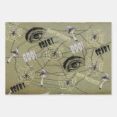 Feuille De Papier Cadeau Happy Halloween Psychedelic Motif champignon (Devant)